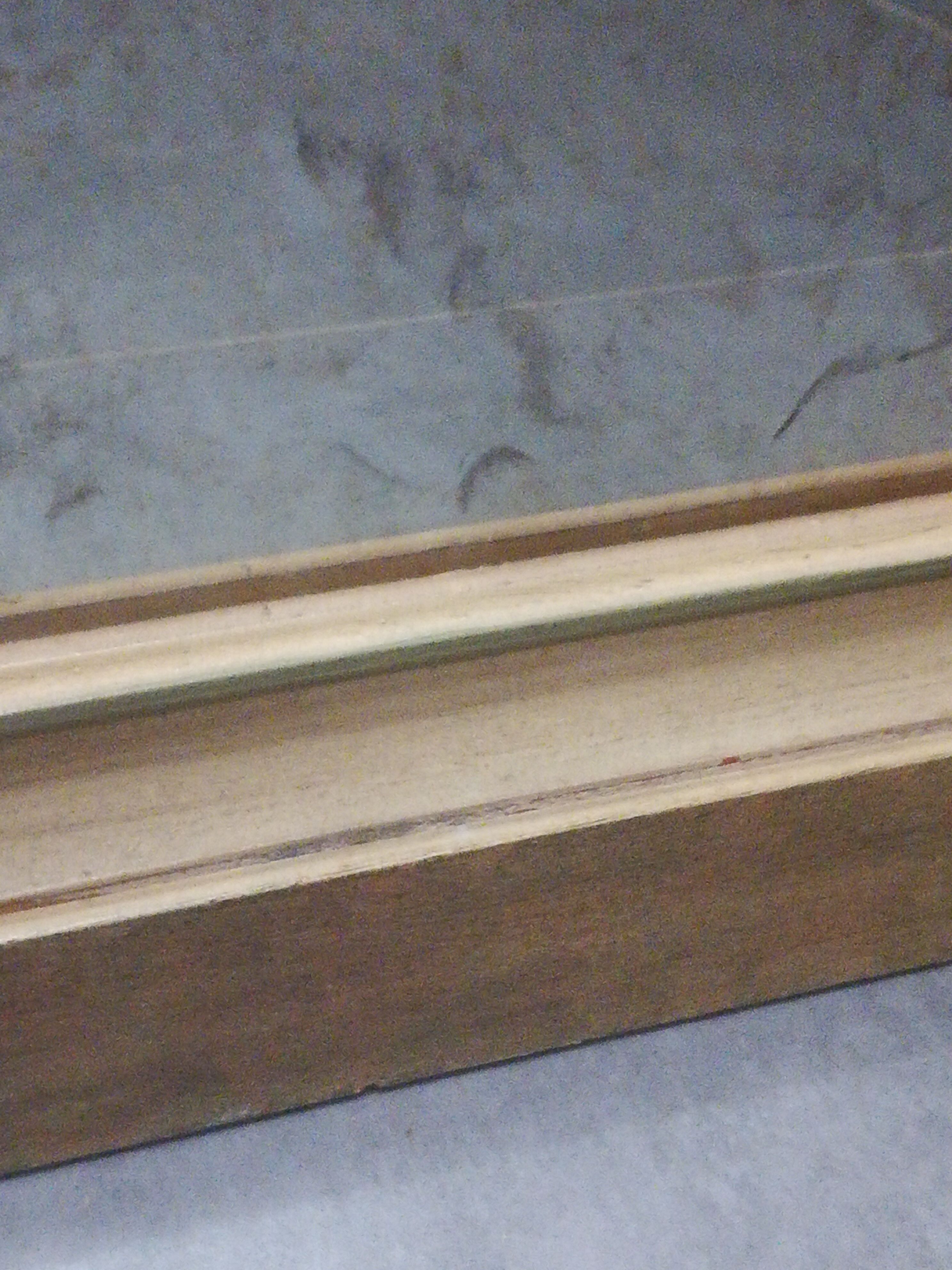 Miroir en bois et stuc polychrome 74x105cm