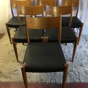 Series of 6 Scandinavian chairs in teak 50/60