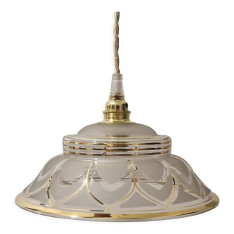 Art deco glassware sliding or pendant lamp