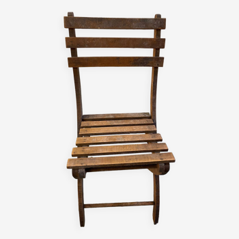 Chaise pliante en bois pour enfant avec lames en hêtre