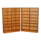 Pair of large open bookshelves Poul Hundevad Mid Century Modern in teak