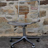 Chrome design swivel desk chair