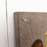 Enamelled ceramic plate abstract decoration Jean Jaffeux