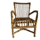 Vintage wicker and rattan children's armchair