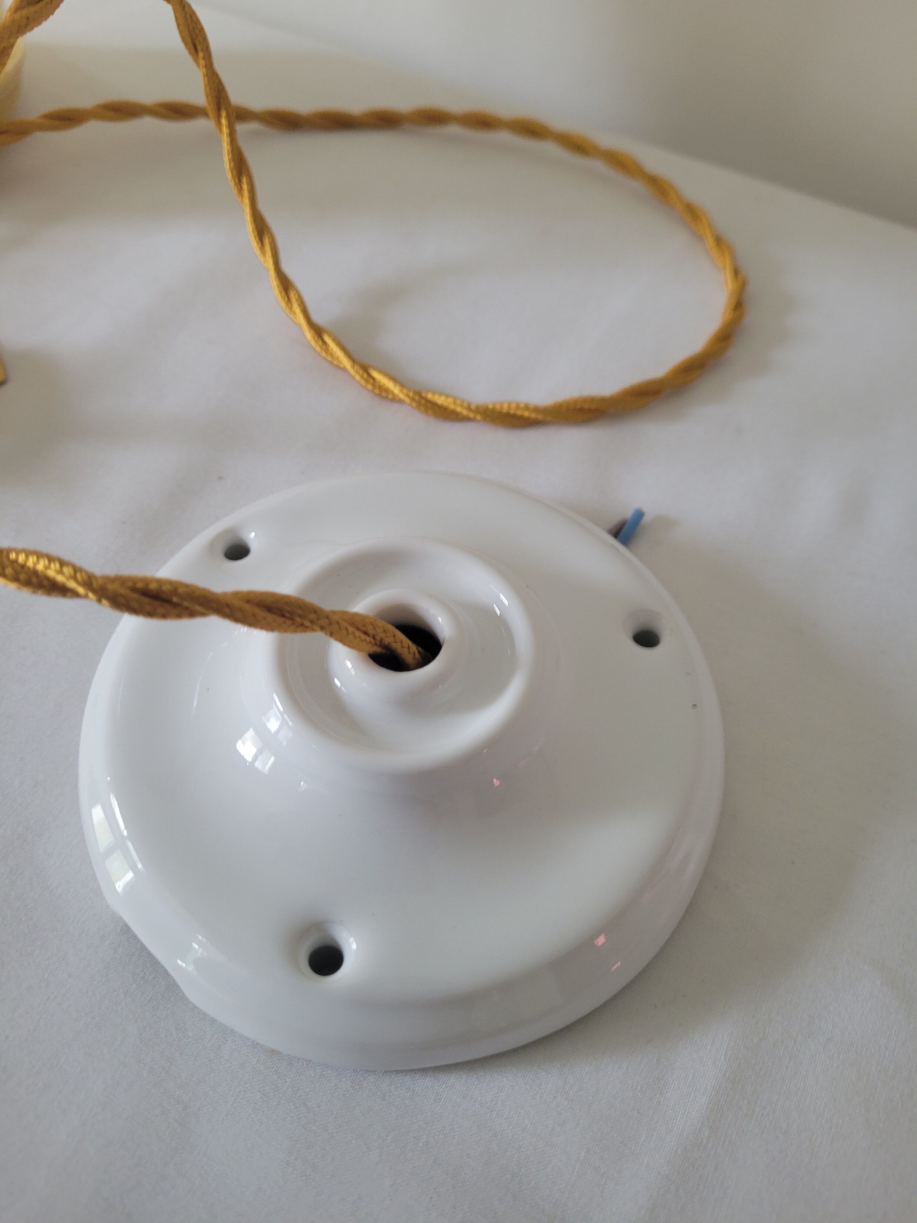 Opaline suspension in the shape of an eagle