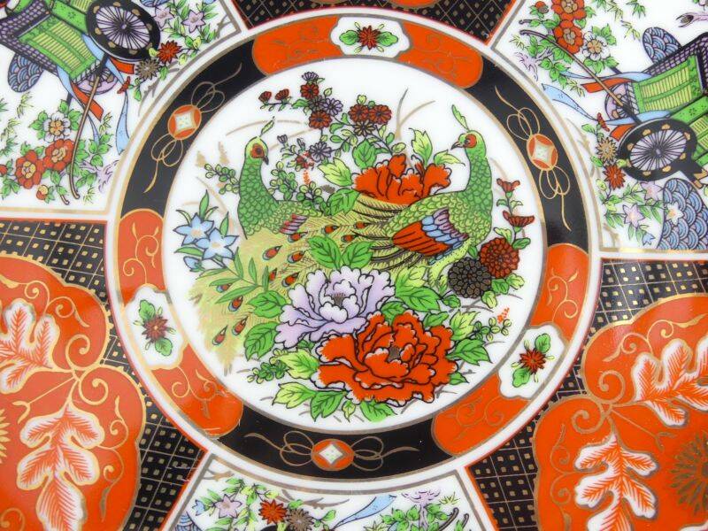 Set of 4 vintage Taous porcelain dessert plates, Morocco