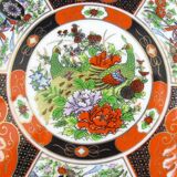 Set of 4 vintage Taous porcelain dessert plates, Morocco