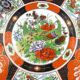 Set of 4 vintage Taous porcelain dessert plates, Morocco
