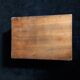 Art deco cigar box with sliding lid and brass finishes