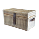 Rattan and leather trunk