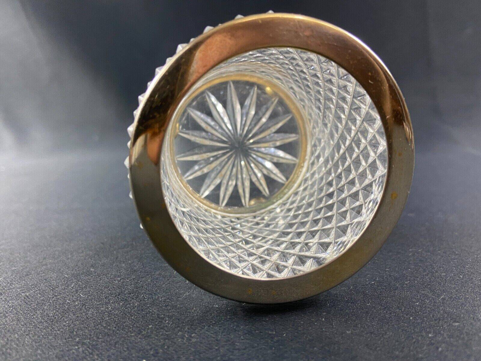 Crystal pencil pot with Empire style diamond tip decor