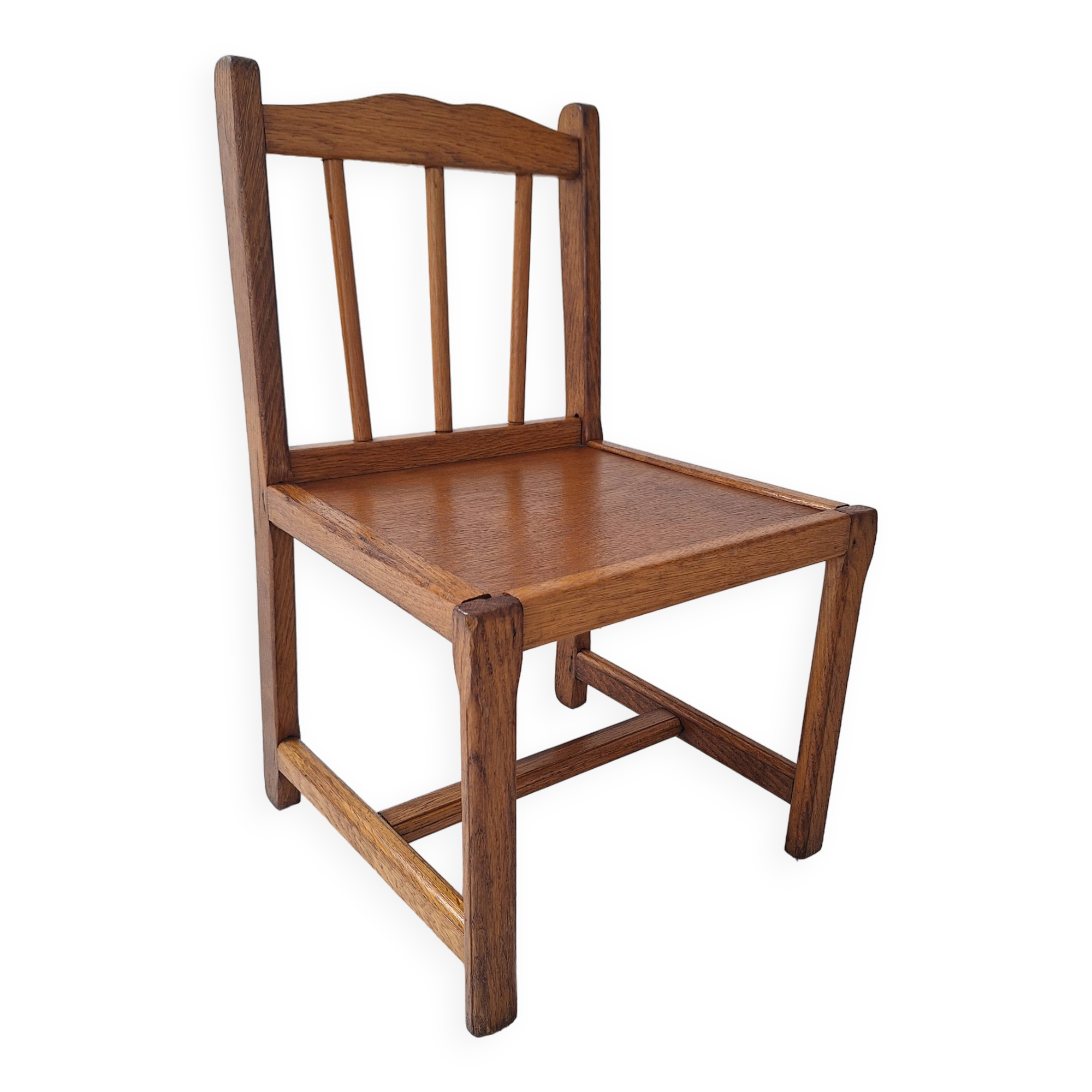 Chaise enfant en bois vintage