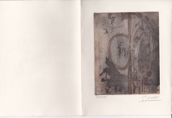 Gravure originale de Suzanne Visat. Signée et numérotée. 1994