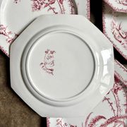 6 dessert plates in ironstone Clairefontaine, "Indiana" service.