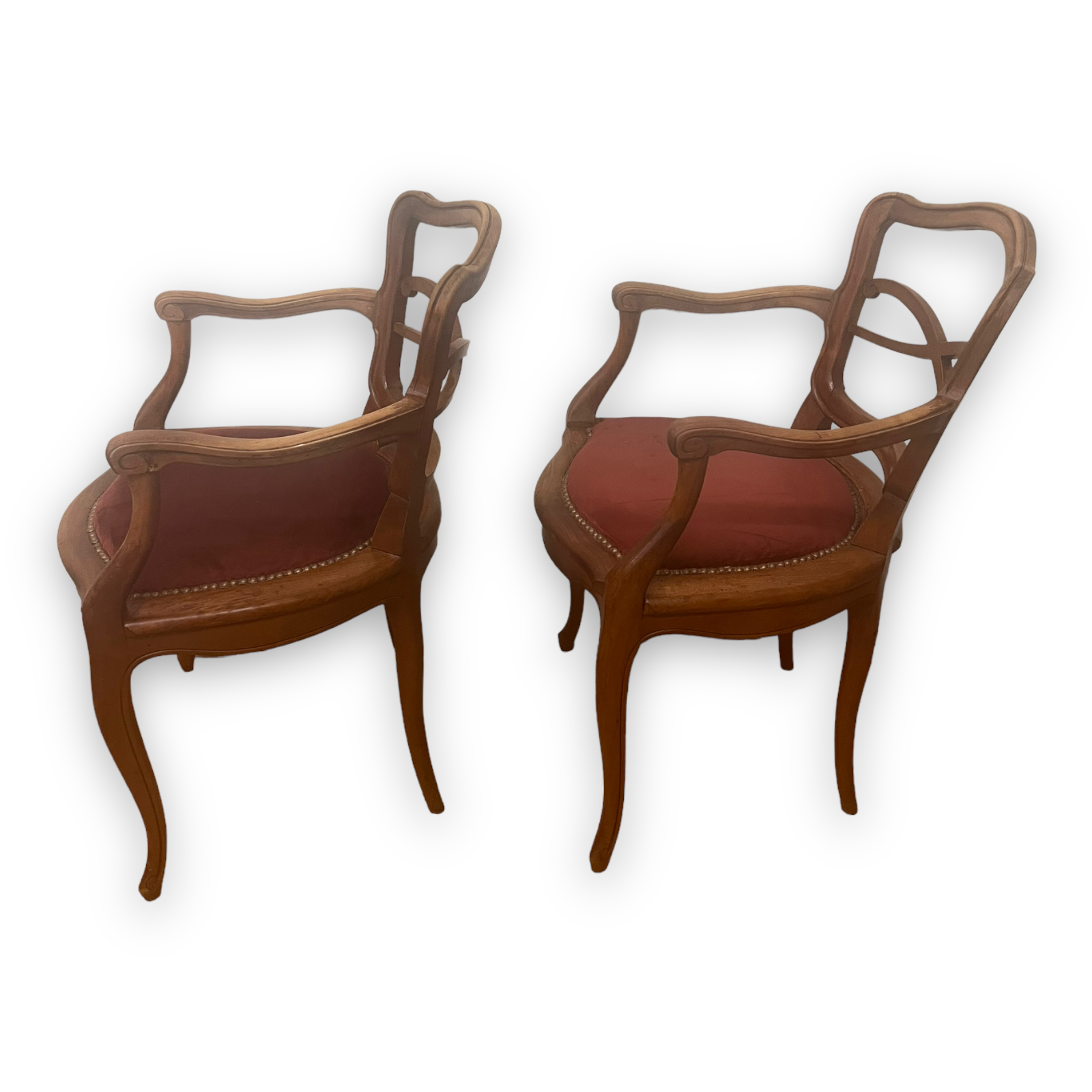 Two Louis XV style armchairs