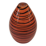 Art Glass Orange Vase