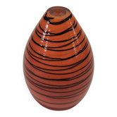 Vase en verre artistique orange