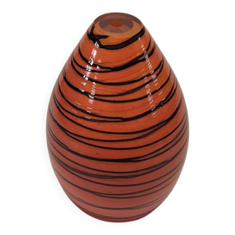 Art Glass Orange Vase