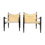 Pair of safari chairs by Erik Worts 1960