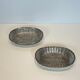 Set of two baskets / catchalls made of silver-plated wire.