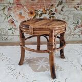 Small vintage bamboo plant holder