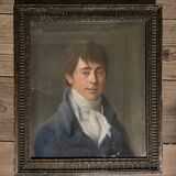 Male portrait, pastel in its frame, circa 1800
