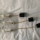 3 suspensions Raak Carthago aluminium and glass 1970