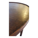 Round wooden table with beaded legs