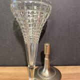 Cone vase, cut crystal bouquet (most certainly baccarat, saint louis ...)