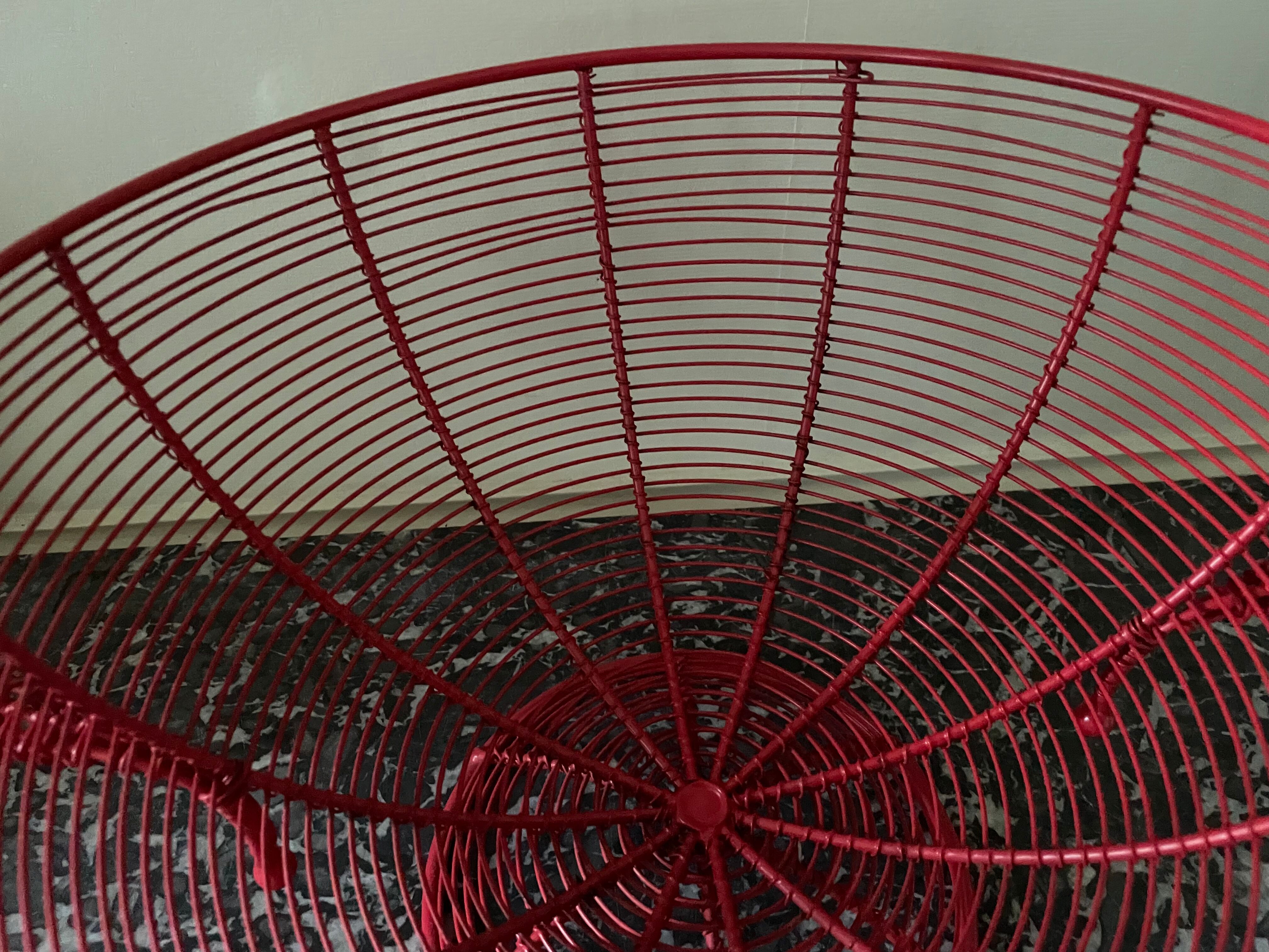 Red wired metal fruit basket