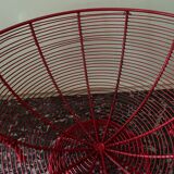 Red wired metal fruit basket