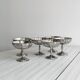 6 silver-plated stainless steel bowls, dessert bowls.
