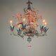 Venetian Rezzonico chandelier made of Murano glass circa 1900