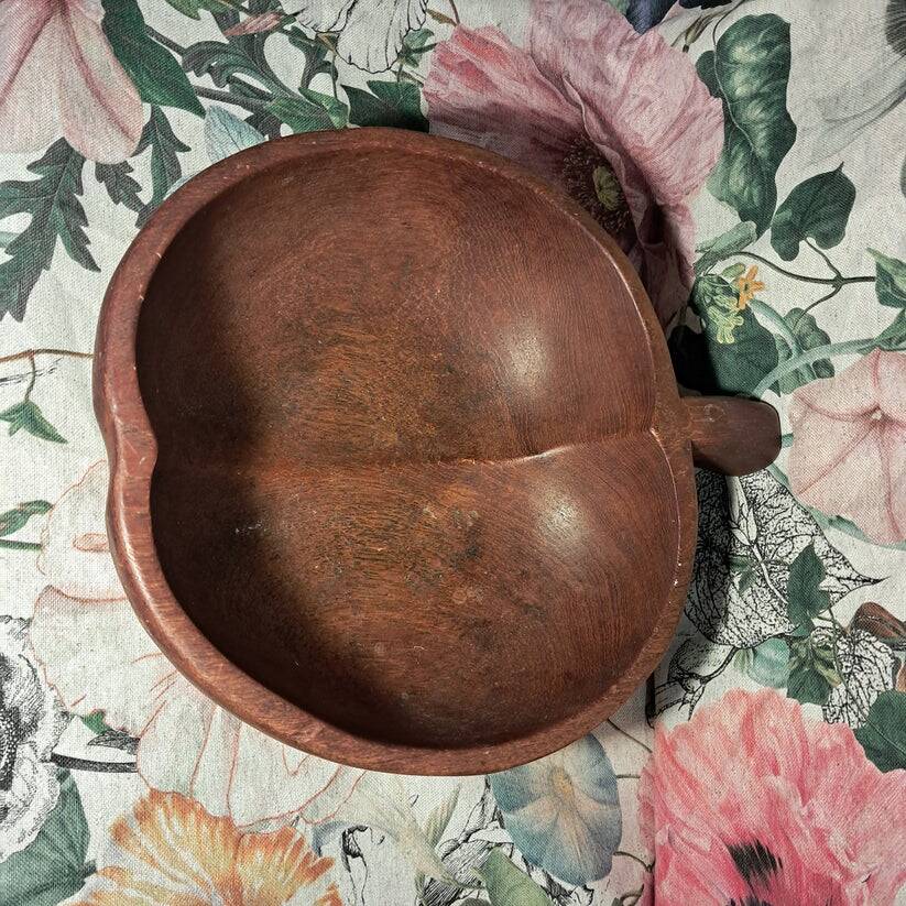 Teak fruit bowl