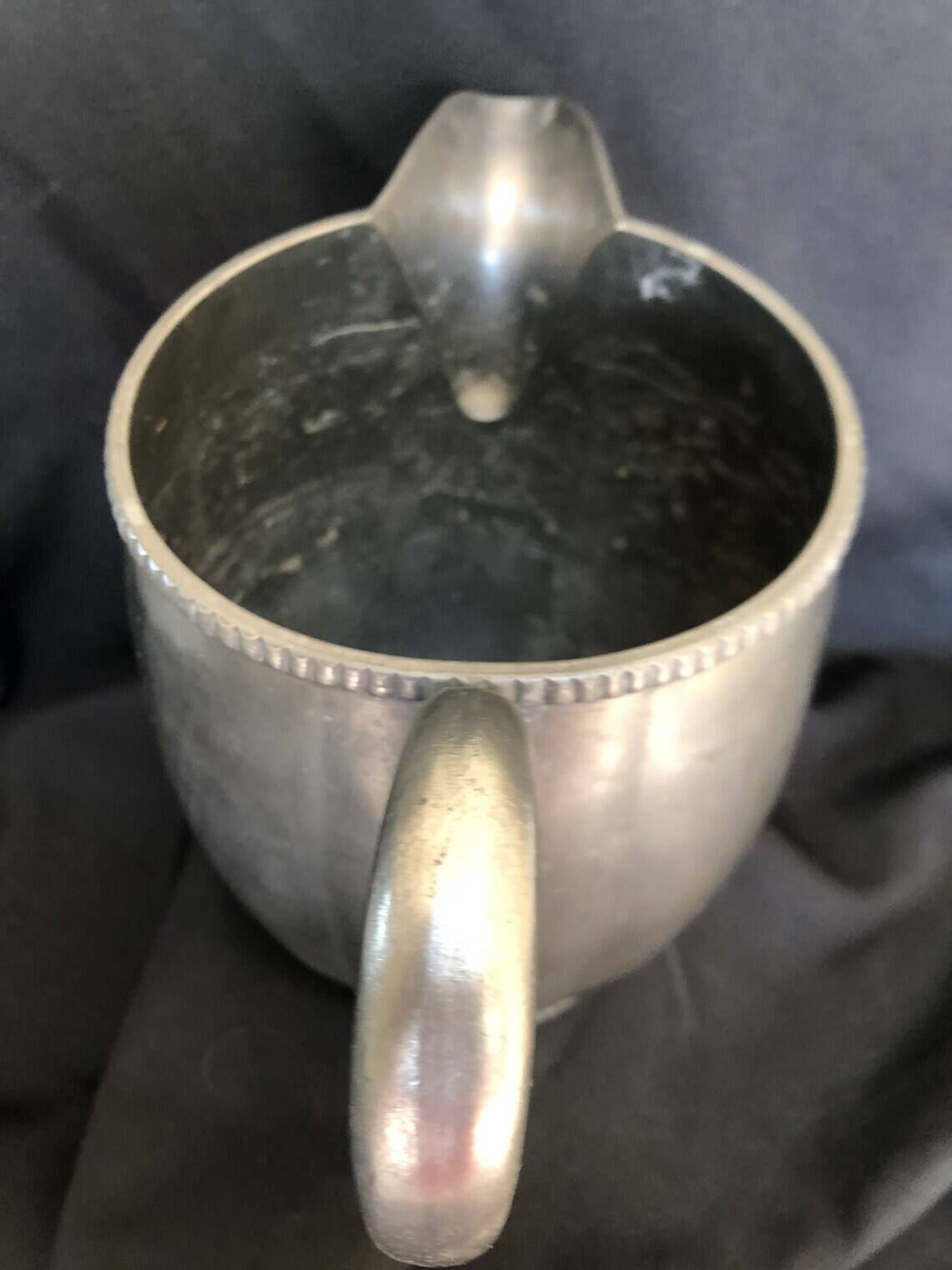 1 liter pewter pitcher, mid-20th century work