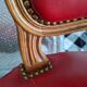 Set of Louis XV Cabriolet Chairs – Carved Wood & Bordeaux Leather