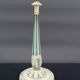 Lampe en bois Art Déco peinte en blanc et bleu patiné, France, Circa 1920