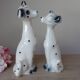 Couple of romantic Dalmatian figurines in ceramic – 1970s