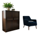 Vintage brutalist buffet/bar/dark wood sideboard
