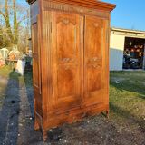 3 door, 1 drawer wardrobe, 19th century walnut