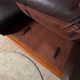 Scandinavian 3-seater teak and leather sofa