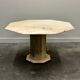 Fabulous Italian blush pink marble dining table, 1980s.