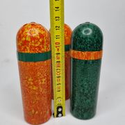 Set of three vintage Bakelite salt shakers, BEF British Made, 12.5 cm