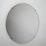 Vintage round mirror with invisible frame, 1950s/60s