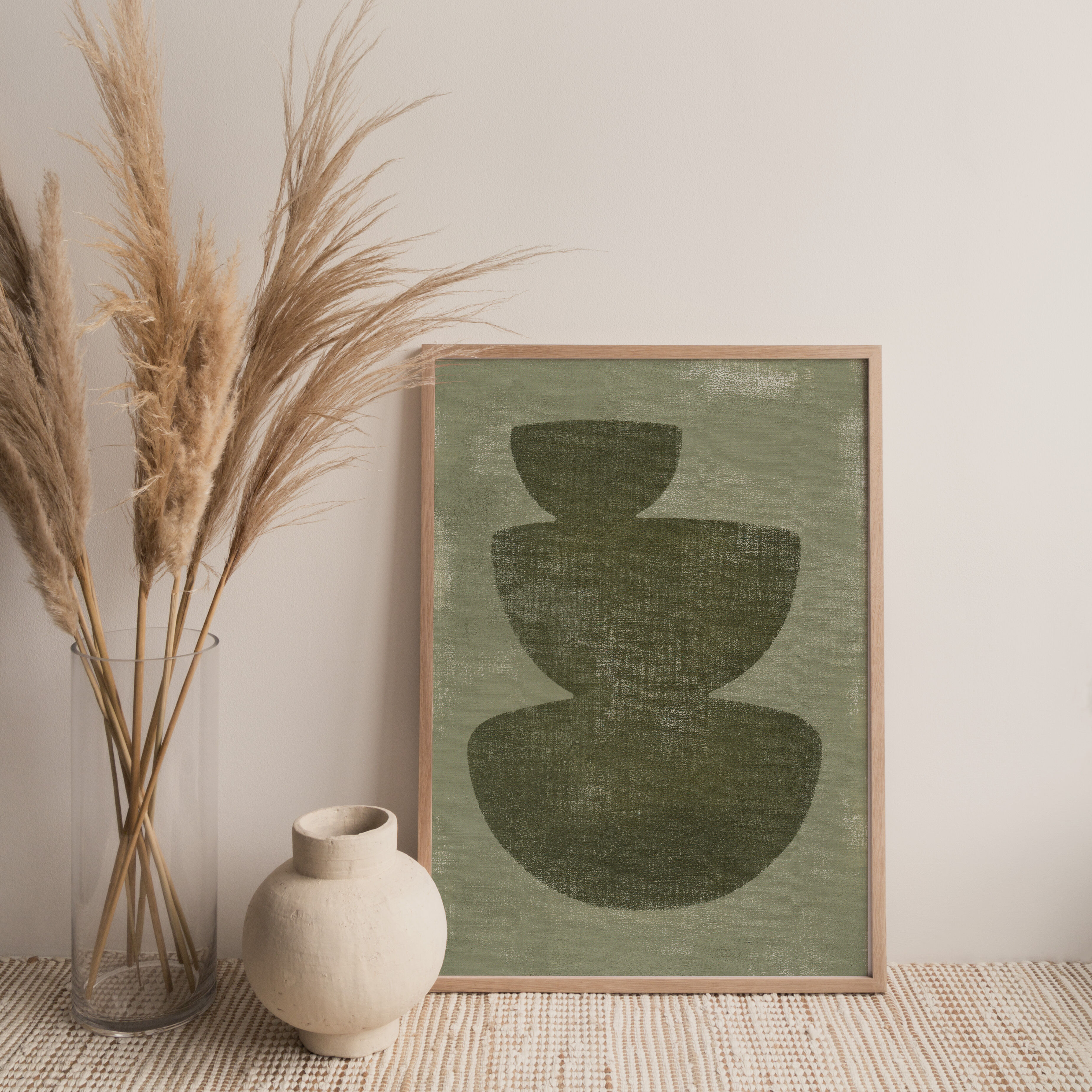 30x40cm paper paint dated and signed without frame M213