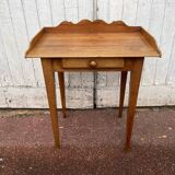 Vintage wooden desk table with one drawer
