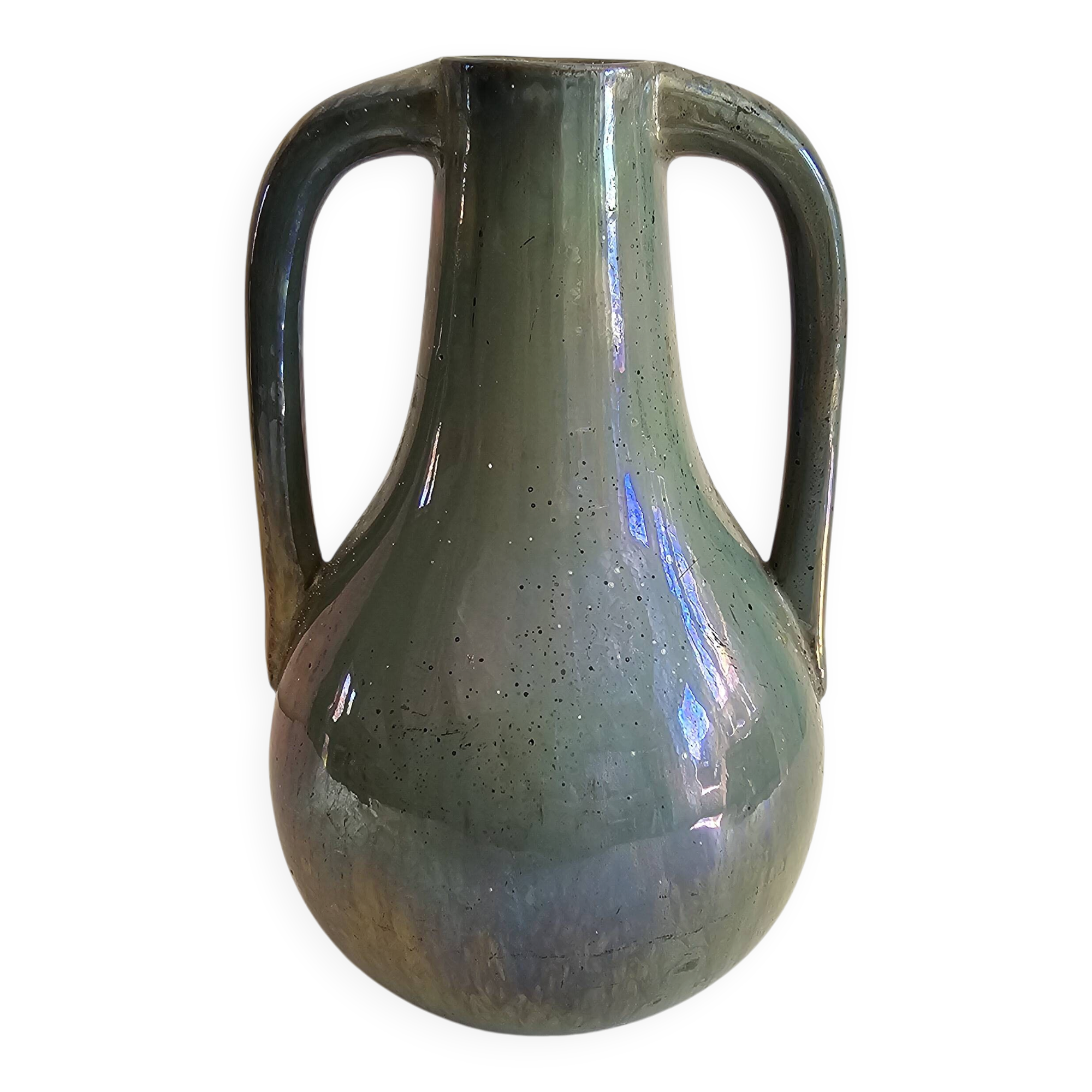 Vase Grès flammé de Rambervillers Alphonse Cytère Unis France Années 30's