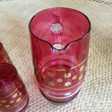 Set of 3 glasses and 1 pitcher