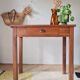 Solid wood table - vintage wooden desk with drawer