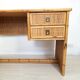 Pair of wicker and bamboo desks, Dal Vera, vintage